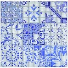Carreaux de Mosaique Verre Bleu Vintage Retro Paroi Duschboden 88-Retro-33 _F