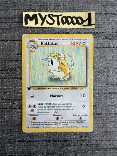 Carte pokémon rattatac 102 - rattatac, 40/102