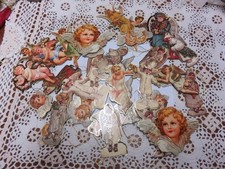 Décoration Noël sujets cartonnés "anges" à suspendre au sapin (37 pièces)