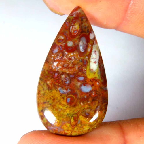Cabochon poire agate - cabochon, en