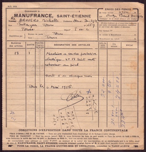Facture manufrance saint - manufrance,