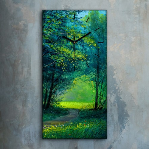 Horloge murale sur toile 30x60