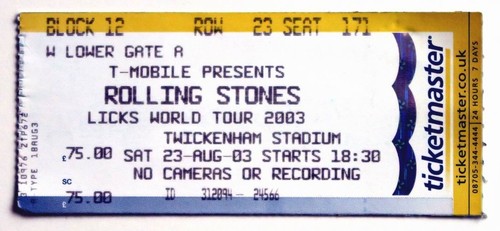 Billet concert ticket - , the