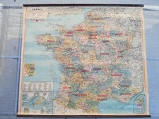 Carte TARIDE France Départementale et Administrative  1968 Matériel Pédagogique