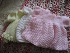 Lot 3 robes tricot fait main