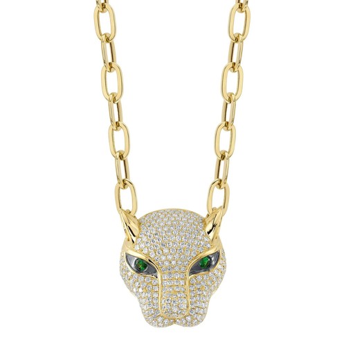 14k diamant panthère - or,