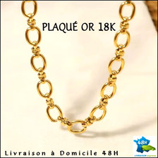 OR 18K PLAQUÉ COLLIER CHAINE