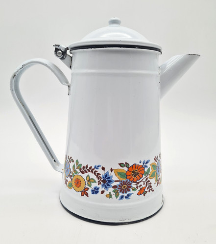 Cafetière émaillée blanc - Émaillée,