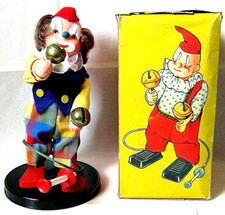 AUTOMATE A PISTON - TRÈS RARE CLOWN A GRELOTS SONNI+ BOÎTE - VIDEO - DDR GERMANY