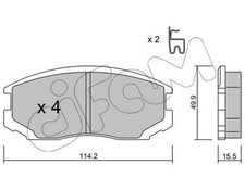 CIFAM Plaquettes de frein Avant pour DAIHATSU TERIOS (J2) TERIOS (J1) BEGO