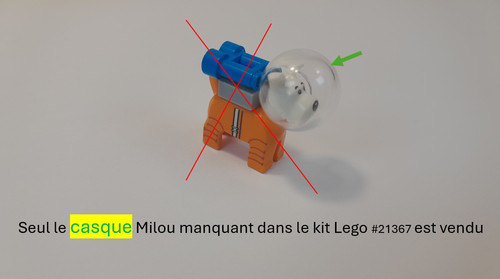 Lego casque milou manquant - lego,