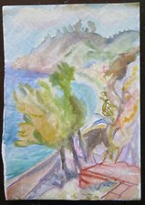 Paysage Mer Peinture Aquarelle