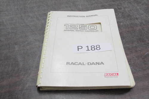 Manual racal dana 1250 - manual,