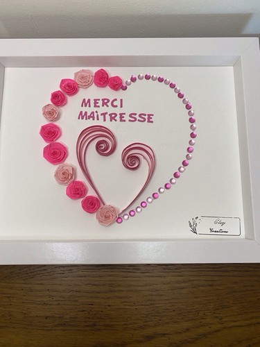 Tableau quilling sur - , cadre