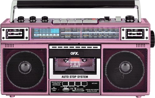 220bt pink boombox - boombox, mp3