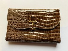PORTE MONNAIE/PORTE CARTES EN CROCODILE VERITABLE