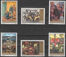 Timbres Arts Tableaux Yougoslavie 1510/1515 ** - 84050FN