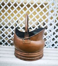 Ancien Seau À Charbon En Cuivre Très Bel Objet Déco Pot De Fleur Jardinière 