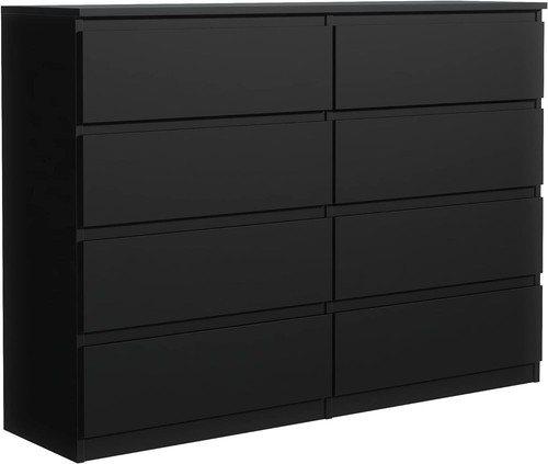 Commode noir mat - mat, avec