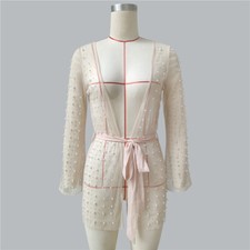 Femme Strass Perlé Maille Pur