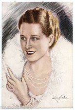 Grand Chromo par CHARLES NAILLOD. NORMA SHEARER actrice Canadienne. 