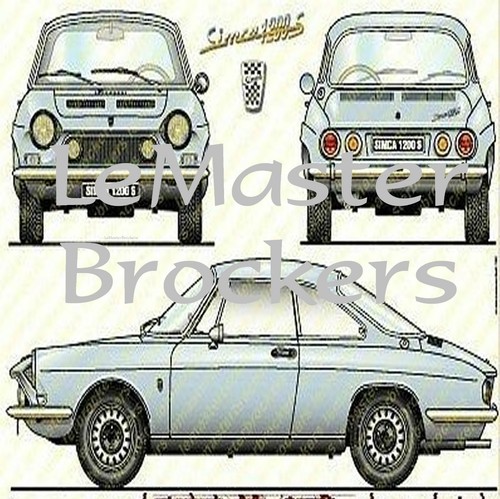 Simca 1200 coupé affiche - s,