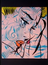  Dillon Boy " Rich Girls don't Cry "  Peinture Originale sur Toile  Graffiti Art