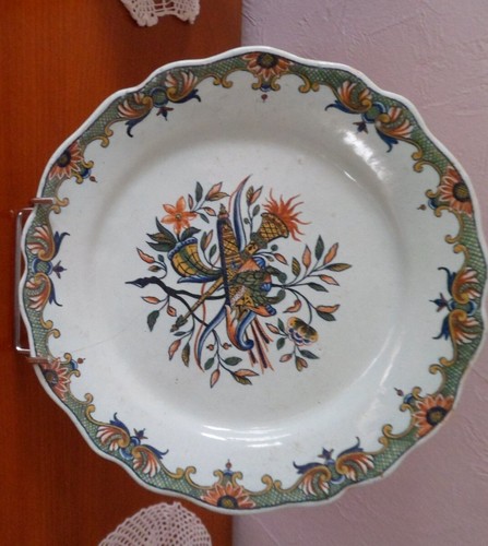 Assiette faience rouen - faience,