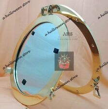 Miroir ancien cadre aluminium | décoration intérieure irrégulière | hublot mi...