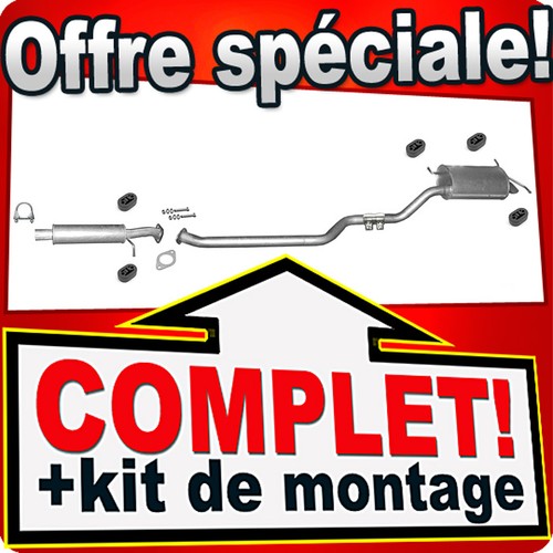 Ligne pot échappement - pot, d'échappement