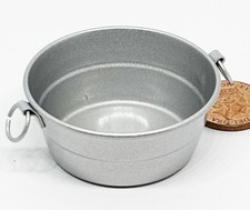 Poupées Maison Grand Rond Vide Métal Baignoire 1:12 Échelle Jardin Accessoire