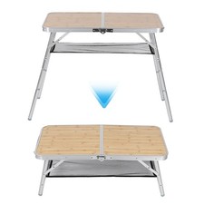 Aluminum Alloy Outdoor Camping Folding Table BBQ Picnic Metal Foot Pipe Foldable