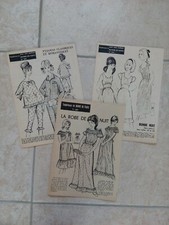 Lot 3 patrons chemises de nuit femmes Mode de Paris année 60- N°823,692,829