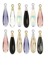 Pendentifs supérieurs en cristal goutte de pluie PRIMERO 6533 avec bouchons...