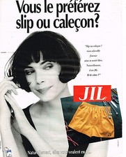 PUBLICITE ADVERTISING 045  1991  JIL   slip caleçons sous vetements