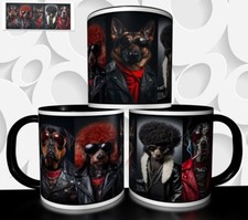 MUG Tasse a cafe - ANIMAL CHIEN ROCK N ROLL BLOUSON EN CUIR 1884