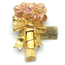 ESTE LAUDER CONCRETE PARFUM SOLIDE bouquet de fleurs strass beautiful 49mm