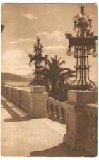 Malaga Hotel Miramar Vista al mar desde la terraza Espagne Carte postale CPA