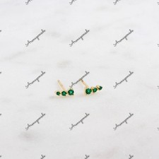 Boucles d’Oreilles Émeraude