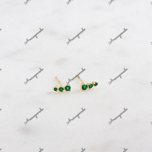 Boucles oreilles émeraude - boucles, d’oreilles