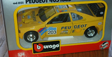 peugeot 405 turbo 16 paris dakar Rallye BURAGO 1:24 voiture miniature neuf 0131