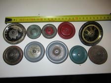 10 ROUES tôle demie coquille  de jouet ANCIEN  cij cr jep carette 