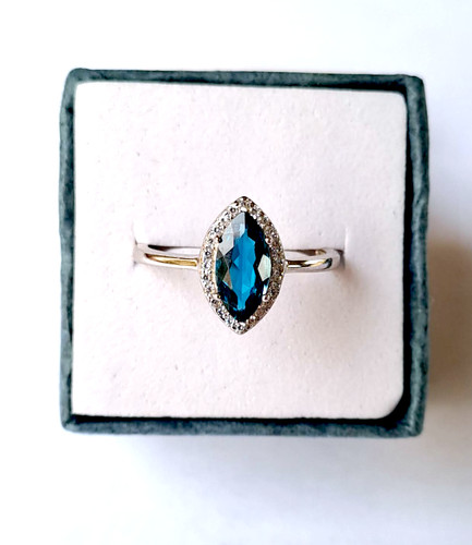 Bague topaze blue - bague,