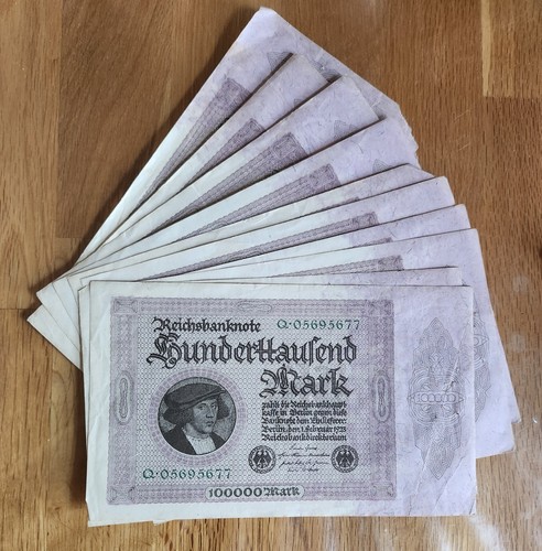 Lot billets allemands de - de, 10