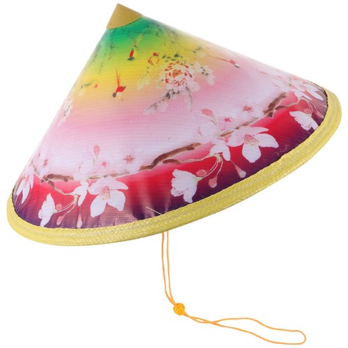 Chapeau cône bambou tissé - chapeau,