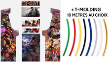Stickers STREET FIGHTER  pour Borne d'Arcade MAME ou EURO  + T MOLDING 10 METRES