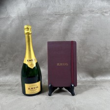RARE KRUG Champagne Carnet rouge bordeaux en similicuir vintage  Années 1990