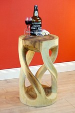 Sueur Bois Table D'Appoint Fleurs Table Tabouret Salon Meuble Acacia Massif