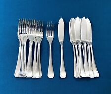 BRILLANTS 12 couverts à poisson CHRISTOFLE modèle AMERICA métal argenté Ménagère