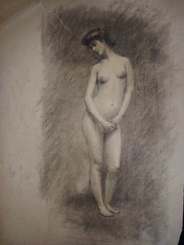 Magnifique dessin fusain - dessin, au